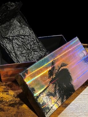 EUC Gucci Holographic Hawaiian Large Gift Box Tissue Paper Set Handbag Storage